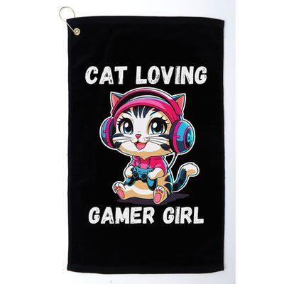 Kawaii Gamer Girl Cat Gamer For Women Golf Towel