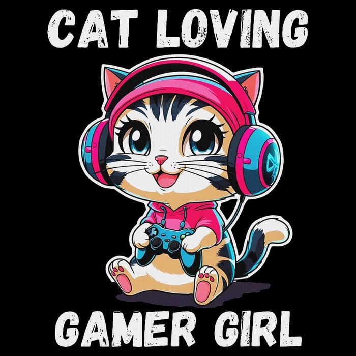 Kawaii Gamer Girl Cat Gamer For Women Zip Tote Bag
