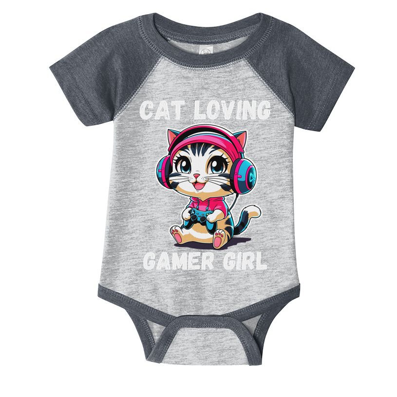 Kawaii Gamer Girl Cat Gamer For Women Infant Baby Jersey Bodysuit