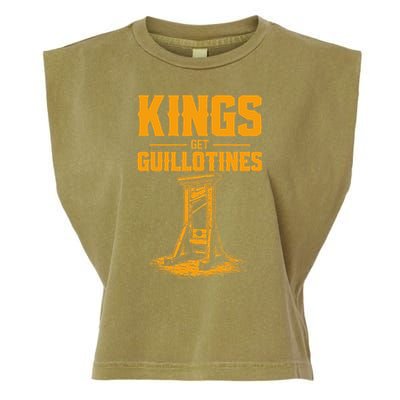 Kings Get Guillotines Funny Garment-Dyed Women's Muscle Tee