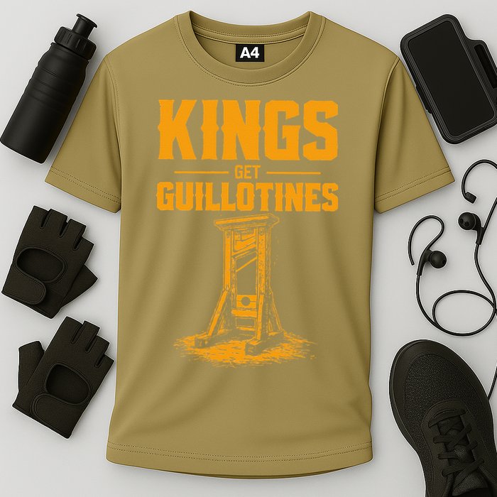 Kings Get Guillotines Funny Cooling Performance Crew T-Shirt