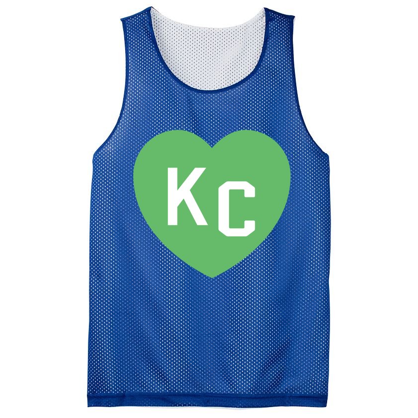 Kc Green Heart Kc Kansas City Green 2 Letter Kc Hearts Kc Funny Gift Mesh Reversible Basketball Jersey Tank