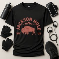 Keep Groovyjackson Hole Wyoming Mountain Cooling Performance Crew T-Shirt