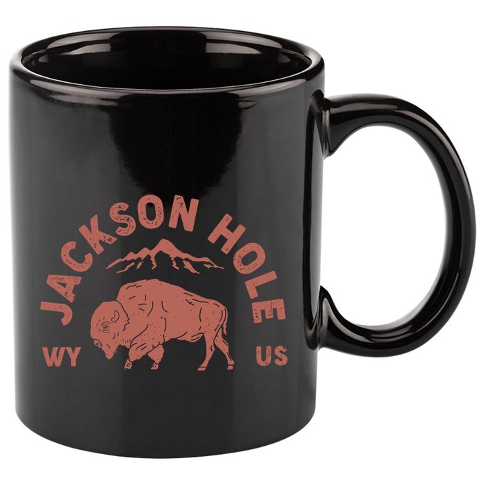 Keep Groovyjackson Hole Wyoming Mountain 11oz C Handle Ceramic Mug