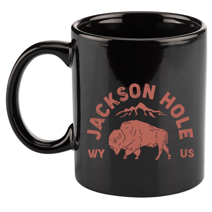 Keep Groovyjackson Hole Wyoming Mountain 11oz C Handle Ceramic Mug