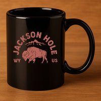 Keep Groovyjackson Hole Wyoming Mountain 11oz C Handle Ceramic Mug