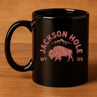 Keep Groovyjackson Hole Wyoming Mountain 11oz C Handle Ceramic Mug