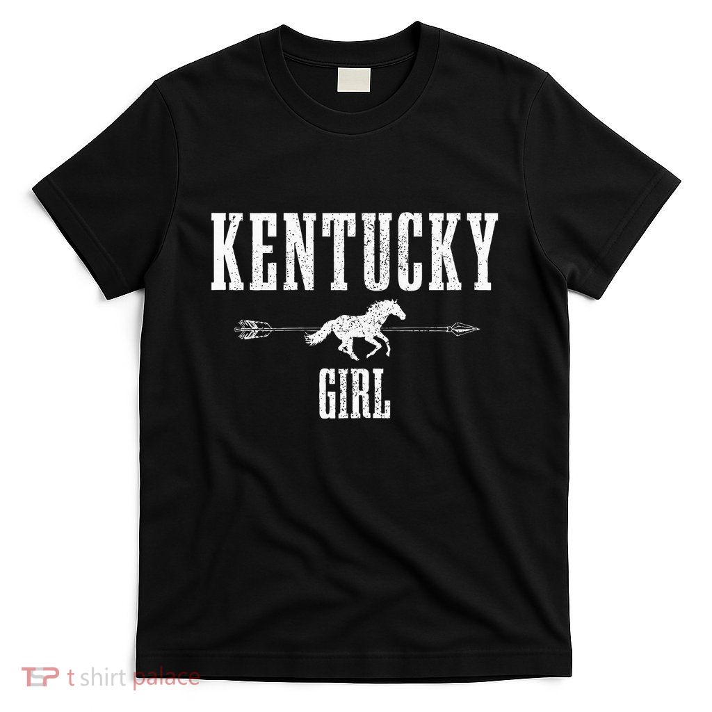 Kentucky Girl Horseback Riding Horse Lover Ky Pride T-Shirt