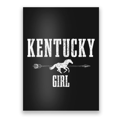 Kentucky Girl Horseback Riding Horse Lover Ky Pride Poster