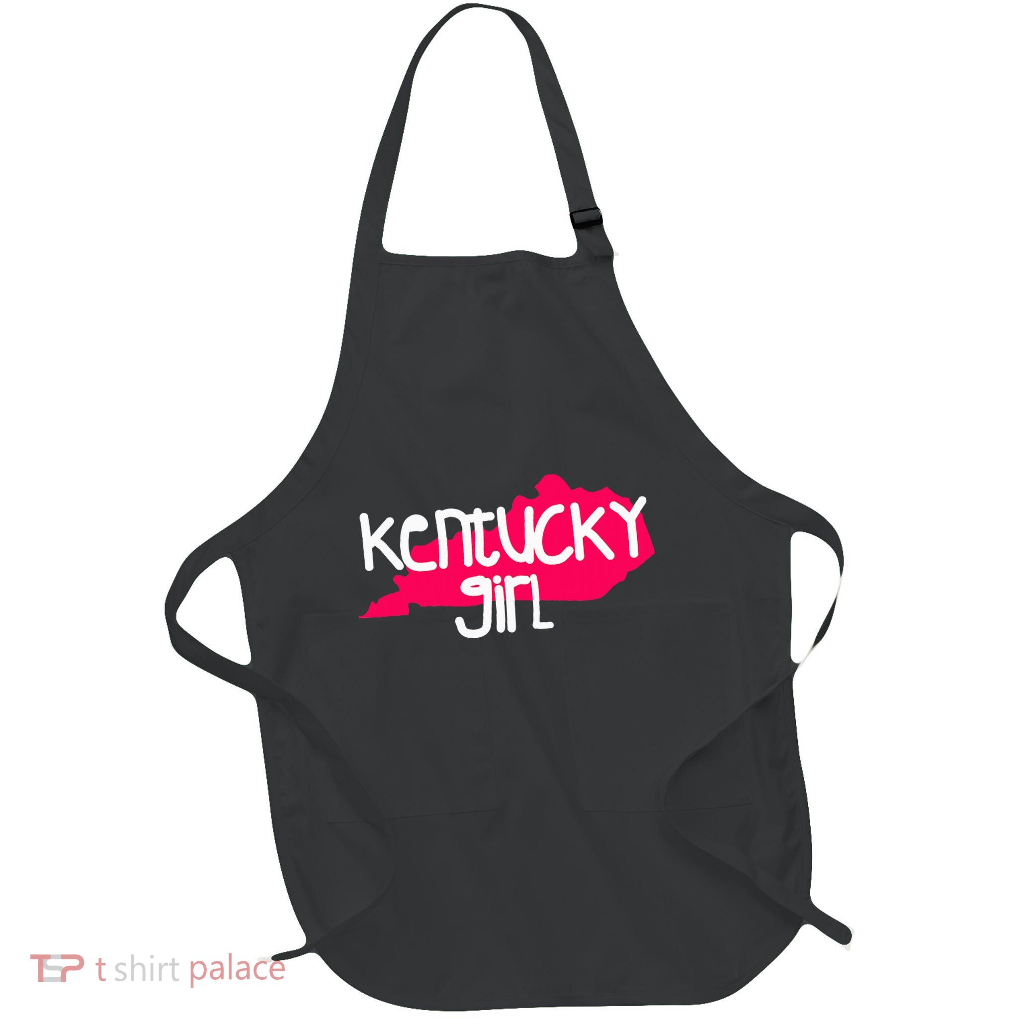 Kentucky Girl I Love Kentucky State Home Full-Length Apron With Pockets
