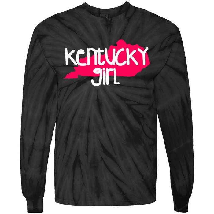 Kentucky Girl I Love Kentucky State Home Tie-Dye Long Sleeve Shirt