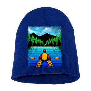 Kayaking Gift I Kayak And Mountains Meaningful Gift Short Acrylic Beanie