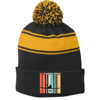 Kayaker Gift Idea Kayak Lover For Him Or Her Gift Stripe Pom Pom Beanie