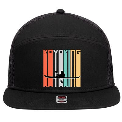 Kayaker Gift Idea Kayak Lover For Him Or Her Gift 7 Panel Mesh Trucker Snapback Hat