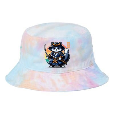 Kawaii Graphic Japanese Anime Manga Samurai Ninja Cat Tie Dye Newport Bucket Hat