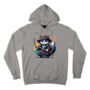 Kawaii Graphic Japanese Anime Manga Samurai Ninja Cat Tall Hoodie