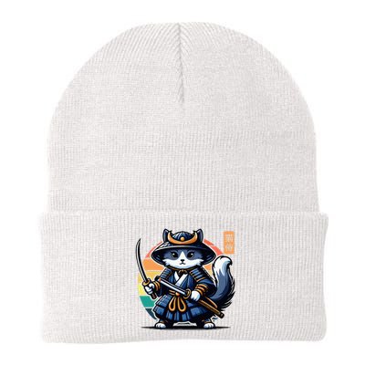 Kawaii Graphic Japanese Anime Manga Samurai Ninja Cat Knit Cap Winter Beanie