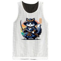 Kawaii Graphic Japanese Anime Manga Samurai Ninja Cat Mesh Reversible Basketball Jersey Tank