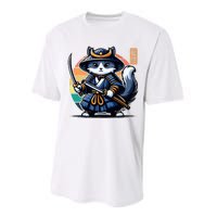 Kawaii Graphic Japanese Anime Manga Samurai Ninja Cat Performance Sprint T-Shirt