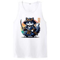 Kawaii Graphic Japanese Anime Manga Samurai Ninja Cat PosiCharge Competitor Tank