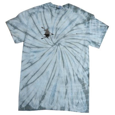 Kayaking Graphic Kayak Silhouette Kayaker Canoe Paddling Tie-Dye T-Shirt