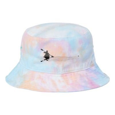 Kayaking Graphic Kayak Silhouette Kayaker Canoe Paddling Tie Dye Newport Bucket Hat