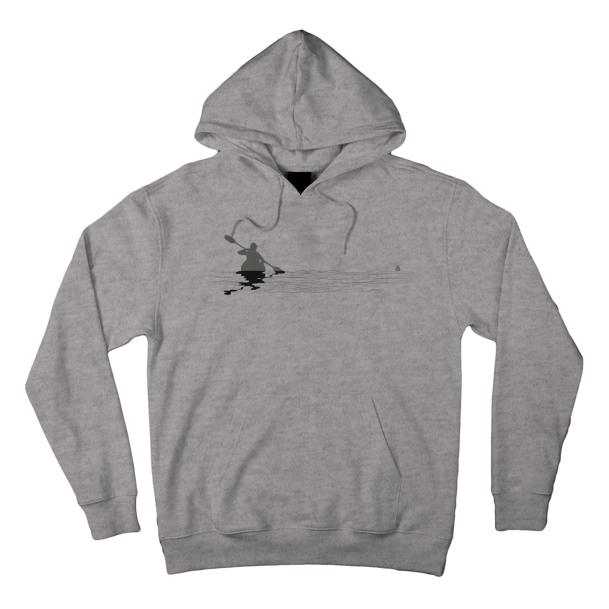 Kayaking Graphic Kayak Silhouette Kayaker Canoe Paddling Tall Hoodie