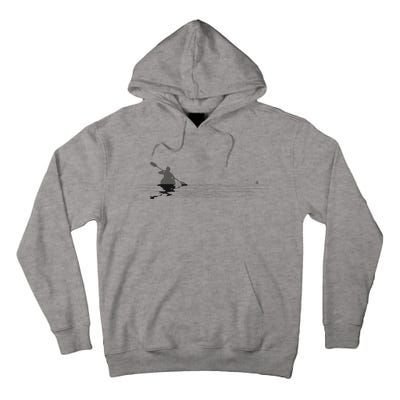 Kayaking Graphic Kayak Silhouette Kayaker Canoe Paddling Tall Hoodie