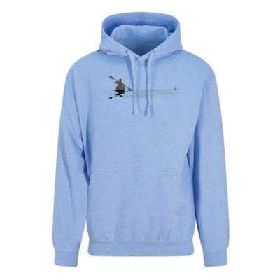 Kayaking Graphic Kayak Silhouette Kayaker Canoe Paddling Unisex Surf Hoodie