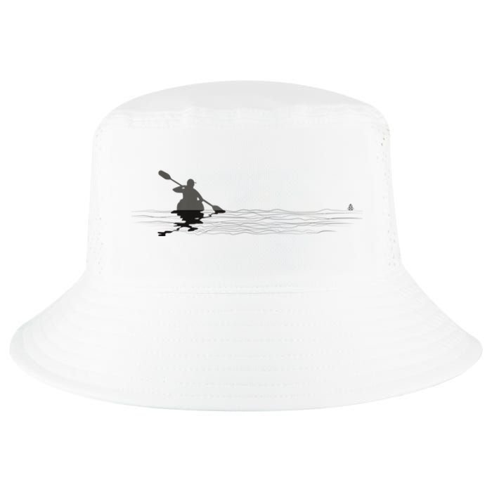 Kayaking Graphic Kayak Silhouette Kayaker Canoe Paddling Cool Comfort Performance Bucket Hat