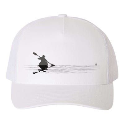 Kayaking Graphic Kayak Silhouette Kayaker Canoe Paddling Yupoong Adult 5-Panel Trucker Hat