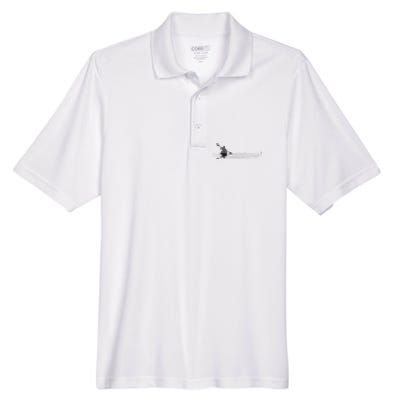 Kayaking Graphic Kayak Silhouette Kayaker Canoe Paddling Men's Origin Performance Pique Polo