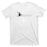 Kayaking Graphic Kayak Silhouette Kayaker Canoe Paddling T-Shirt