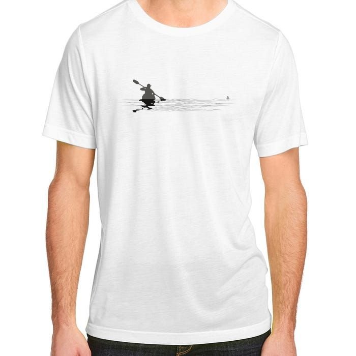 Kayaking Graphic Kayak Silhouette Kayaker Canoe Paddling Adult ChromaSoft Performance T-Shirt