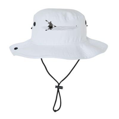 Kayaking Graphic Kayak Silhouette Kayaker Canoe Paddling Bucket Hat