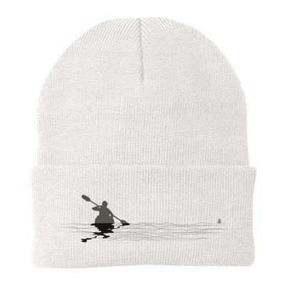 Kayaking Graphic Kayak Silhouette Kayaker Canoe Paddling Beanie
