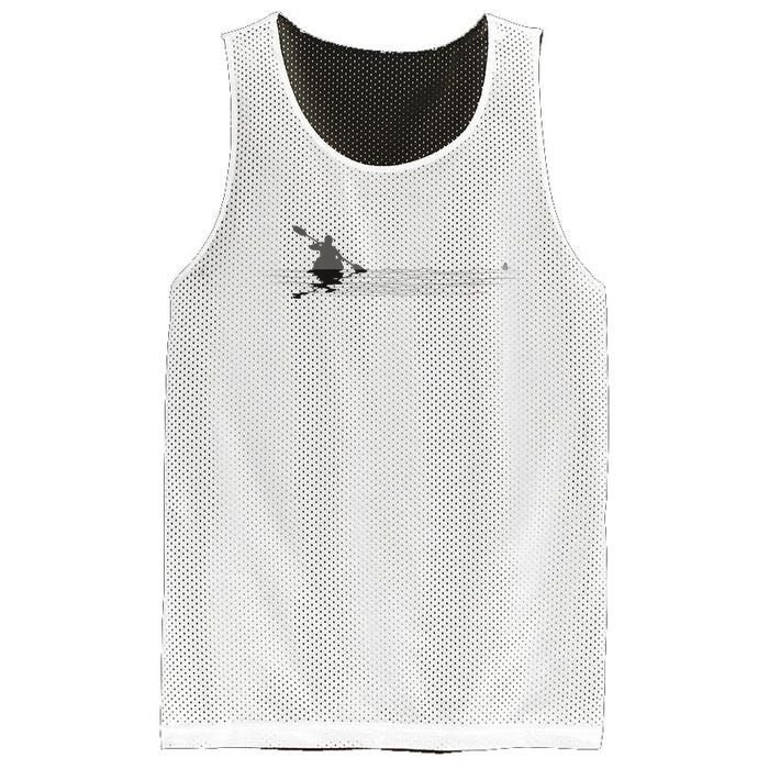 Kayaking Graphic Kayak Silhouette Kayaker Canoe Paddling Mesh Reversible Basketball Jersey Tank