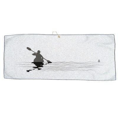 Kayaking Graphic Kayak Silhouette Kayaker Canoe Paddling Large Microfiber Waffle Golf Towel