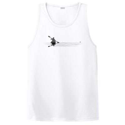 Kayaking Graphic Kayak Silhouette Kayaker Canoe Paddling PosiCharge Competitor Tank