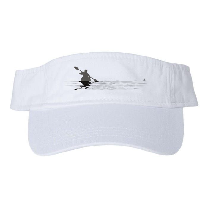 Kayaking Graphic Kayak Silhouette Kayaker Canoe Paddling Valucap Bio-Washed Visor