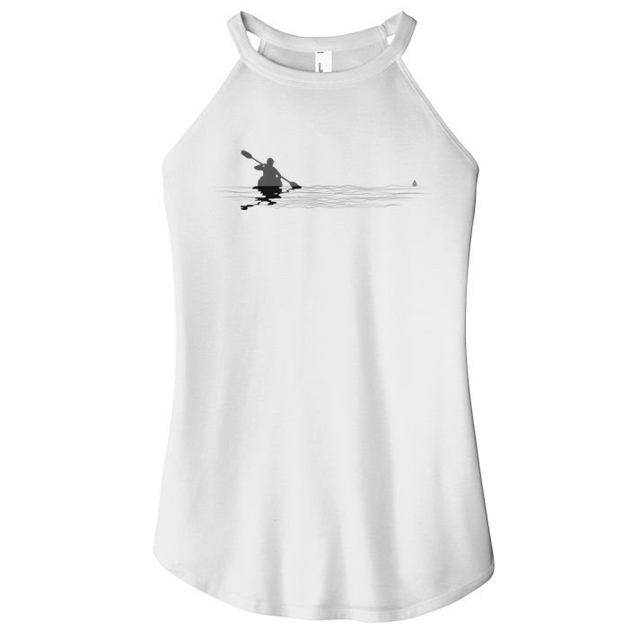 Kayaking Graphic Kayak Silhouette Kayaker Canoe Paddling Women's Perfect Tri Rocker Tank