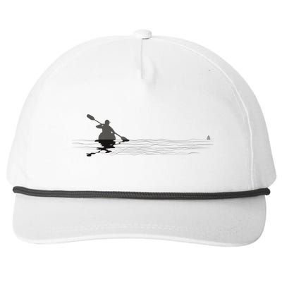 Kayaking Graphic Kayak Silhouette Kayaker Canoe Paddling Snapback Five-Panel Rope Hat