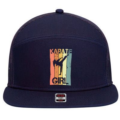 Karate Girl 7 Panel Mesh Trucker Snapback Hat