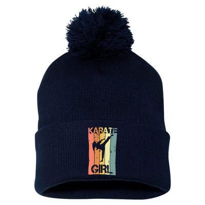 Karate Girl Pom Pom 12in Knit Beanie