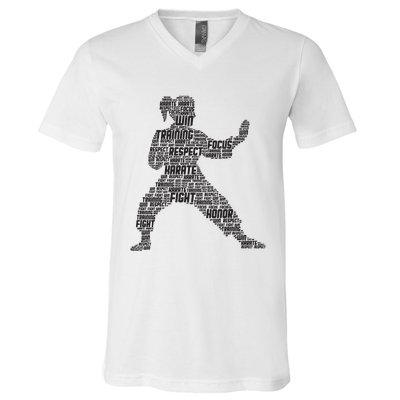 Karate Girl V-Neck T-Shirt