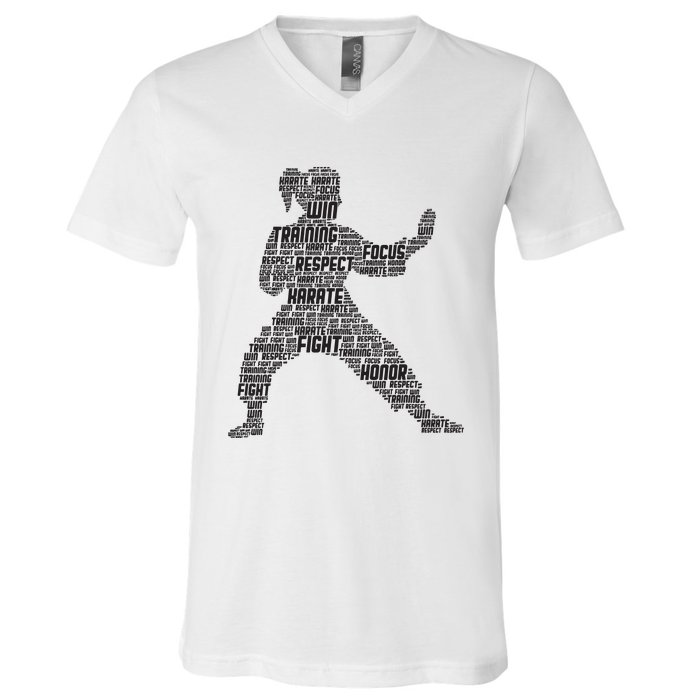 Karate Girl V-Neck T-Shirt