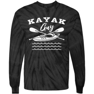 Kayak Guy Kayaking Paddling Racing Kayaker Fishing Tie-Dye Long Sleeve Shirt