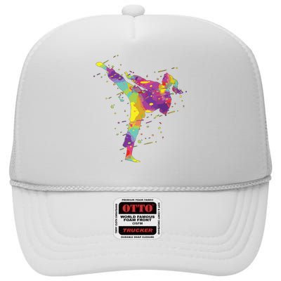 Karate Girl High Crown Mesh Back Trucker Hat