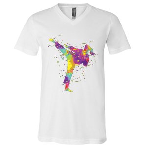 Karate Girl V-Neck T-Shirt