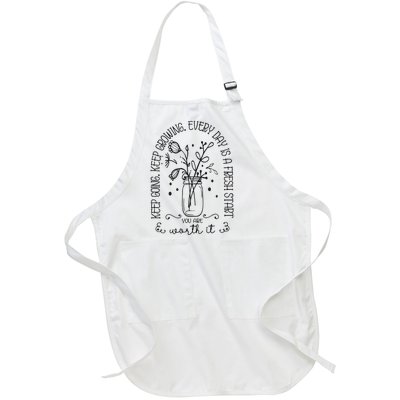 Keep Going Keep Growing Full-Length Apron With Pockets